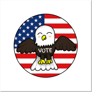 Cute Eagle Vote Posters and Art